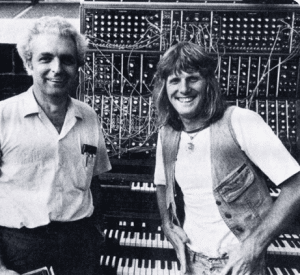 Bob Moog und Keith Emerson Mitte der 70er