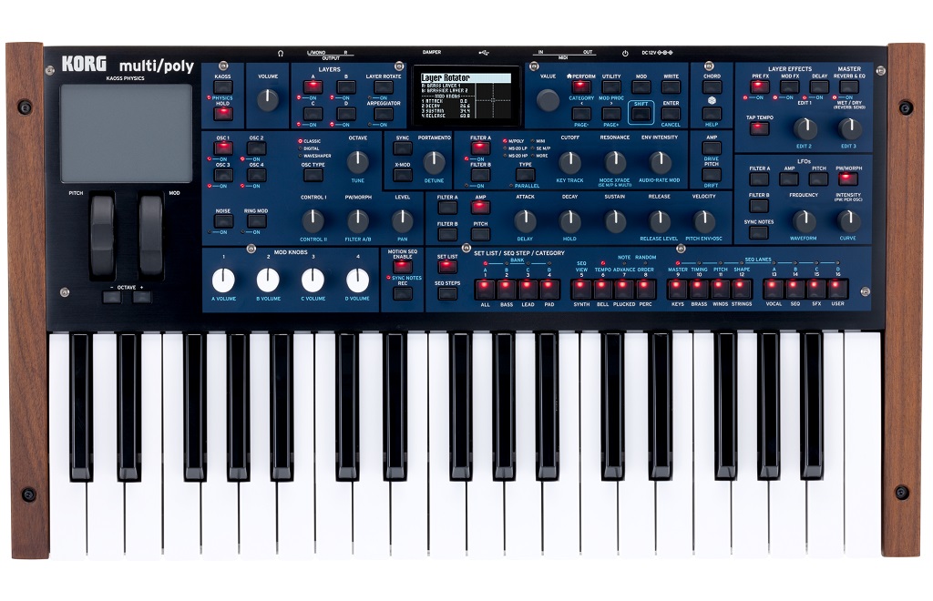 Korg multi-poly top synthesizer