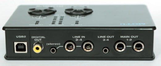 MOTU MicroBook II – USB-Audiointerface - Rückansicht