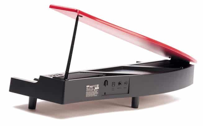 Korg micro piano, draufsicht, schwarz-rot