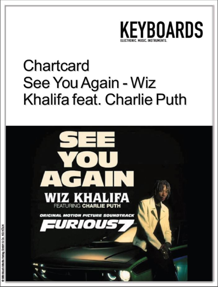 Produkt: Chartcard – Wiz Khalifa feat. Charlie Puth – See You Again