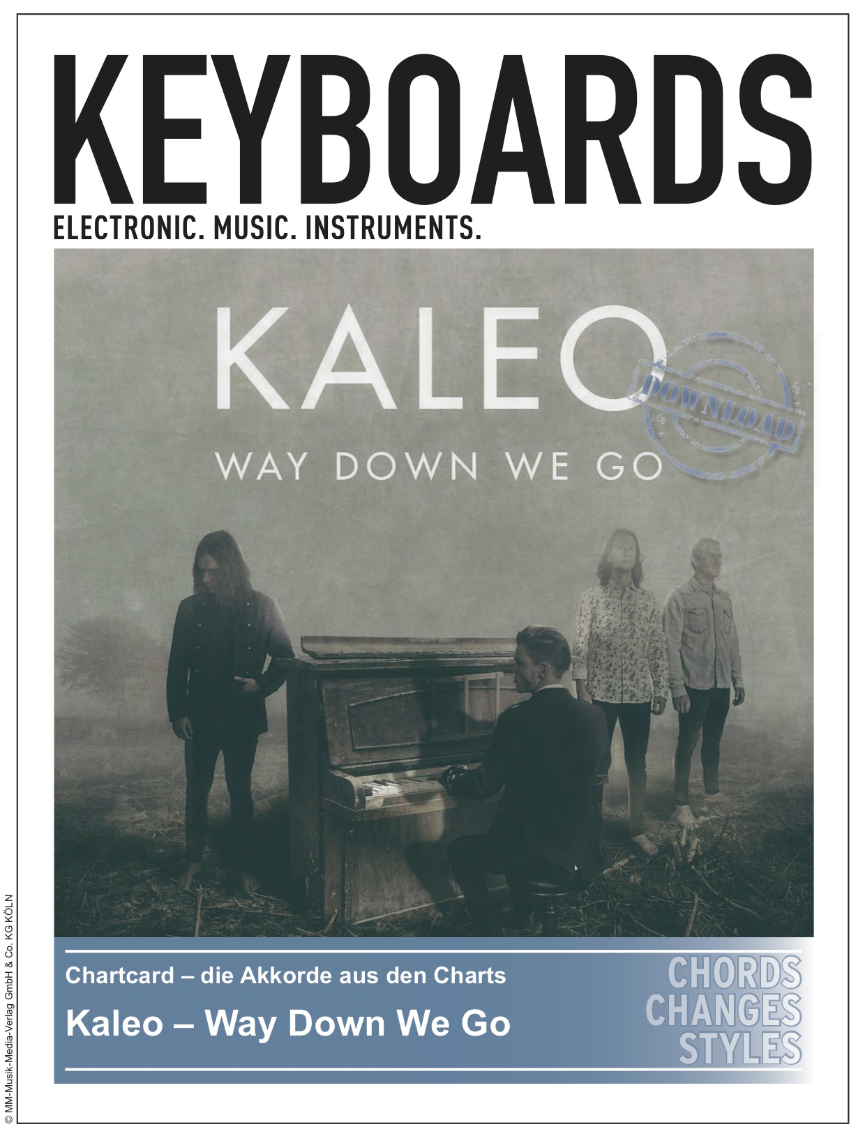 Produkt: Chartcard – Kaleo – Way Down We Go