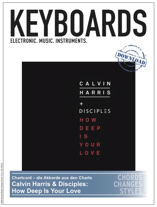 Produkt: Chartcard – die Akkorde aus den Charts – Calvin Harris & Disciples: How Deep Is Your Love