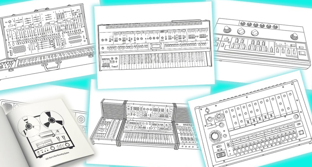 synthesizer coloring pages