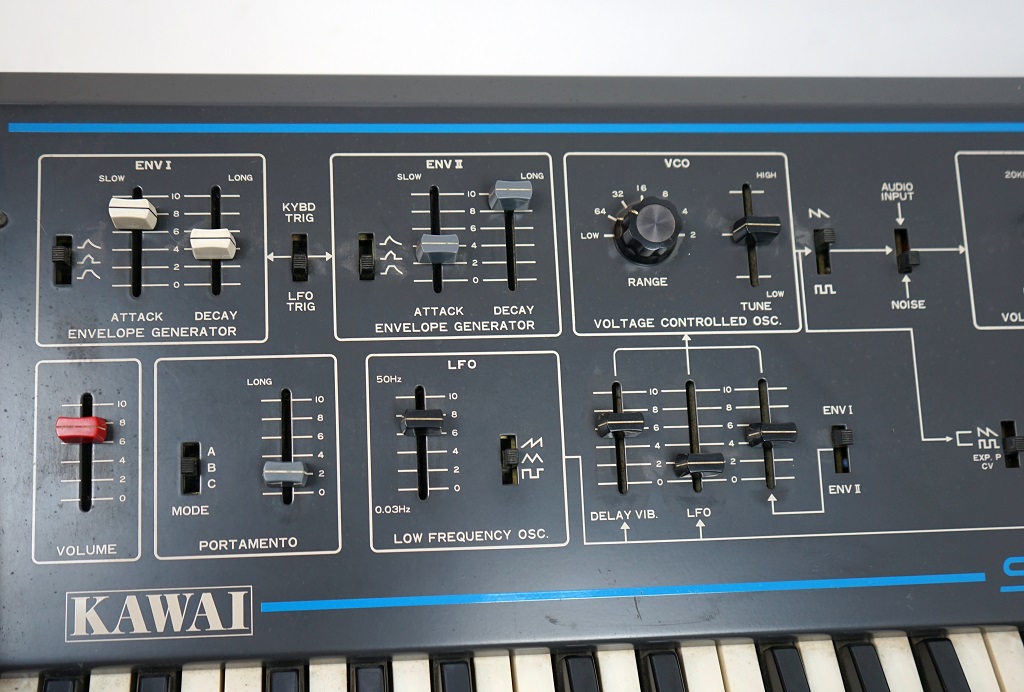 Bedienoberfläche des Kawai 100F