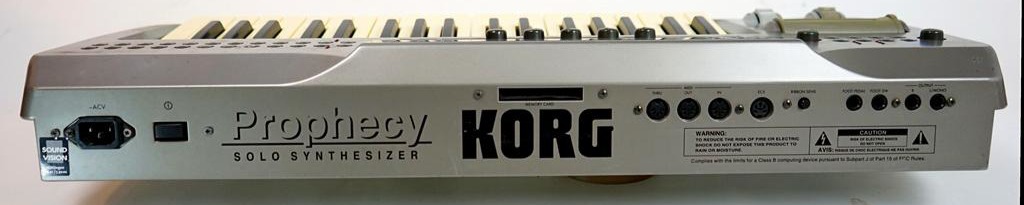 Korg Prophecy Rückseite