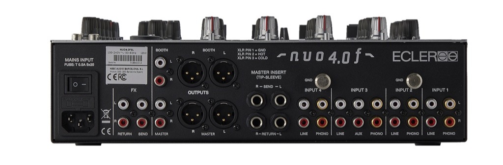 Rückseite DJ-Mixer NUO 4.0 F