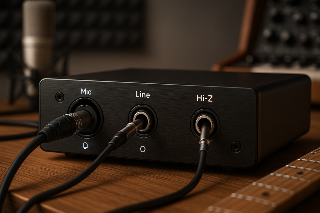 Unterschied zwischen Mic, Line und Hi-Z Eingängen bei einem Audiointerface