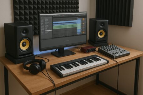 Producertisch für kreatives musikalisches Arbeiten