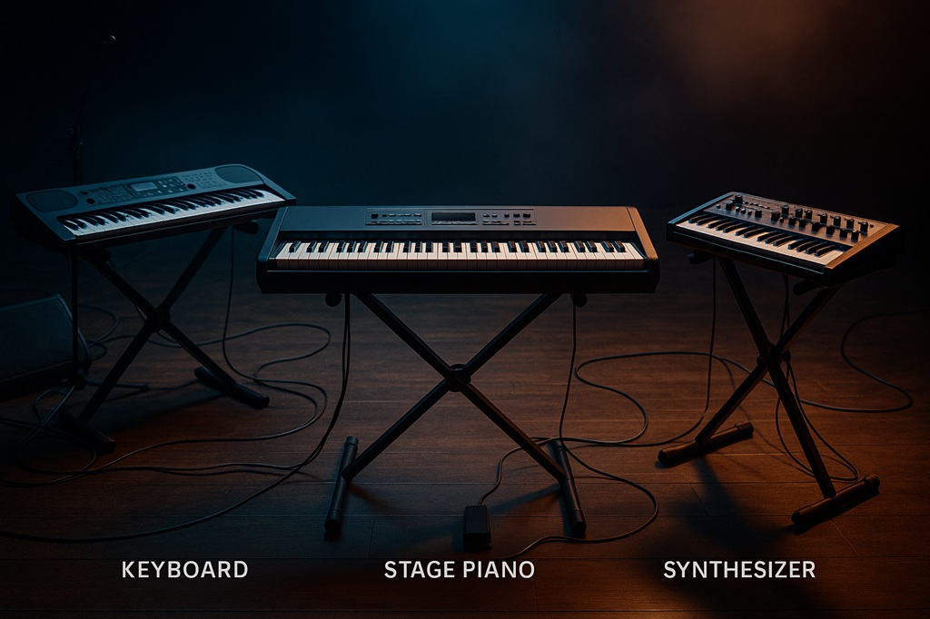 Vergleich Stage-Piano, Synthesizer, Keyboard