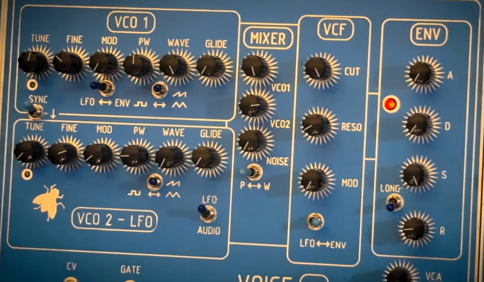 Rico-Synth Four Voice section