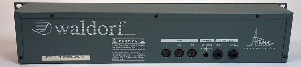 Waldorf Pulse Rückseite mit Anschlüsse
