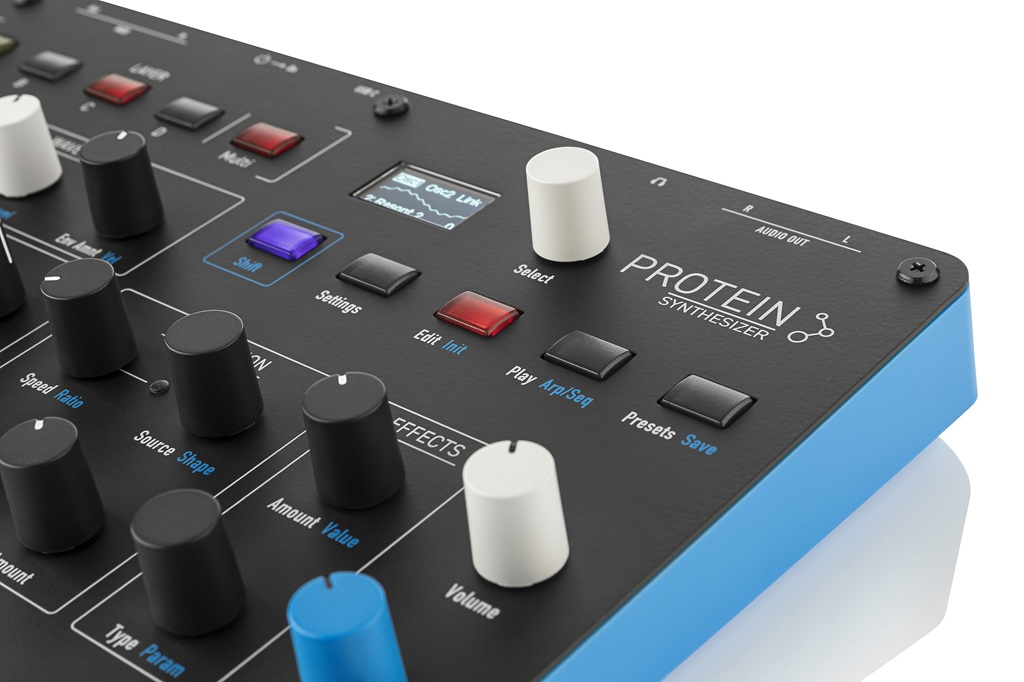 Waldorf Protein Wavetable-Synthesizer Detailansicht Waldorf-Logo