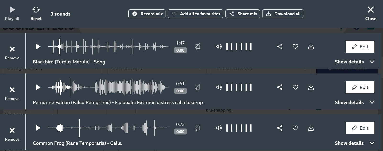 BBC Sound Effects mix