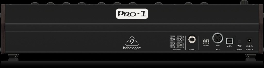 Behringer Pro 1 Rückseite Synthesizer mit Anschlüsse