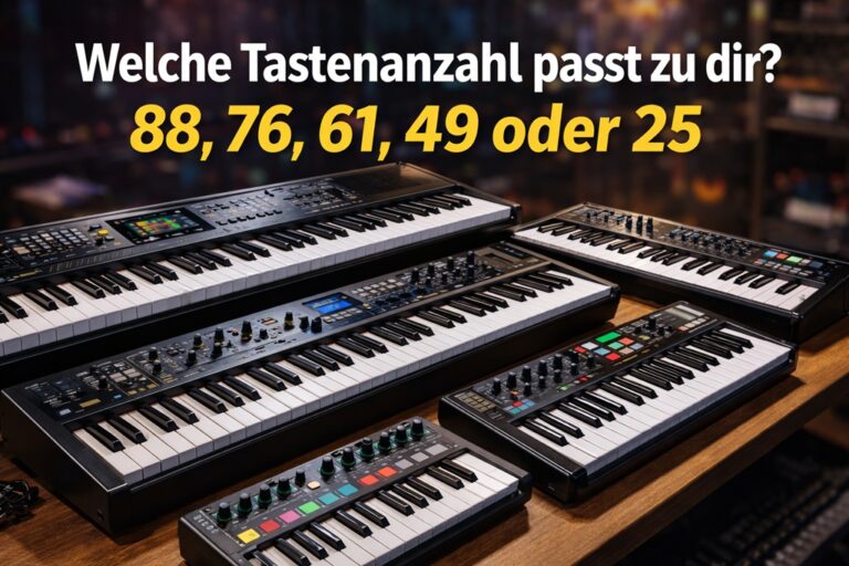 Wieviel Tasten bei einem Keyboard oder Synthesizer