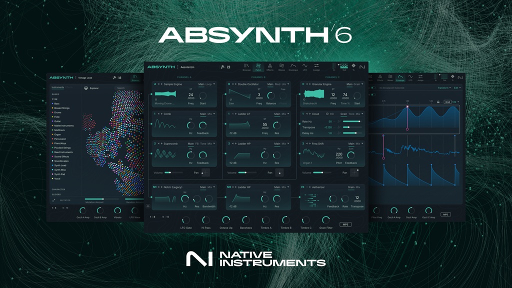 Absynth 6 User-Interface Softwaresynthesizer von Native Instruments
