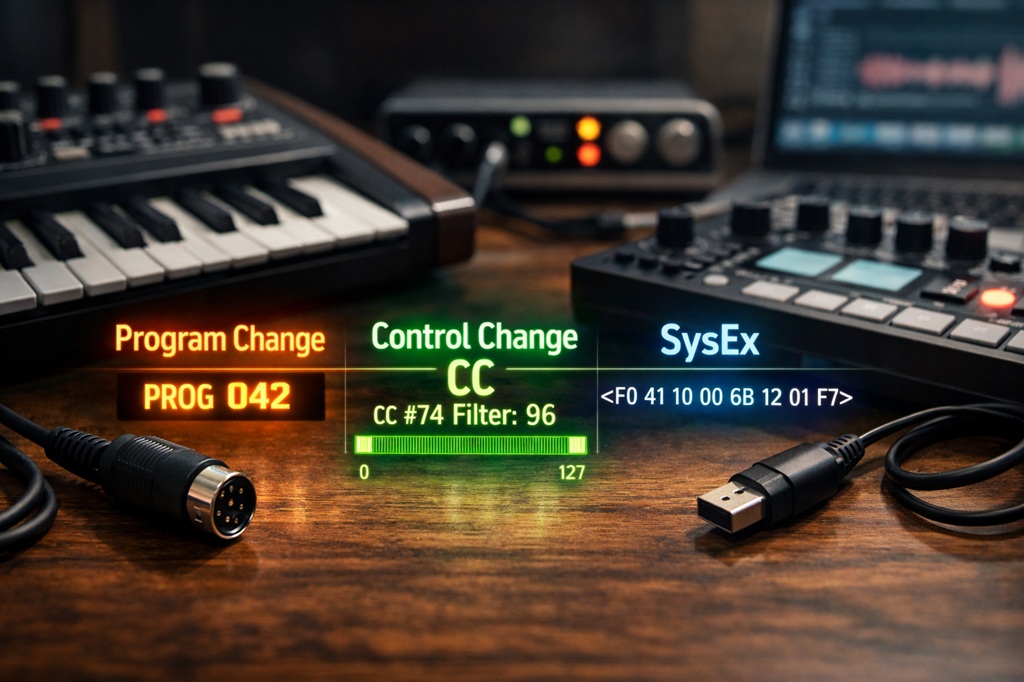 MIDI Behriffe erklärt Program Change CC SysEx