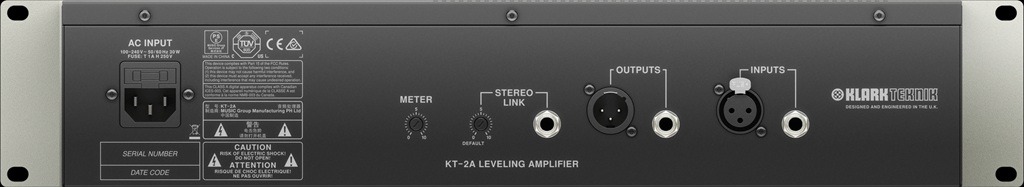 Tubekompressor Klark Teknik 2A-KT Rückseite mit Anschlüsse