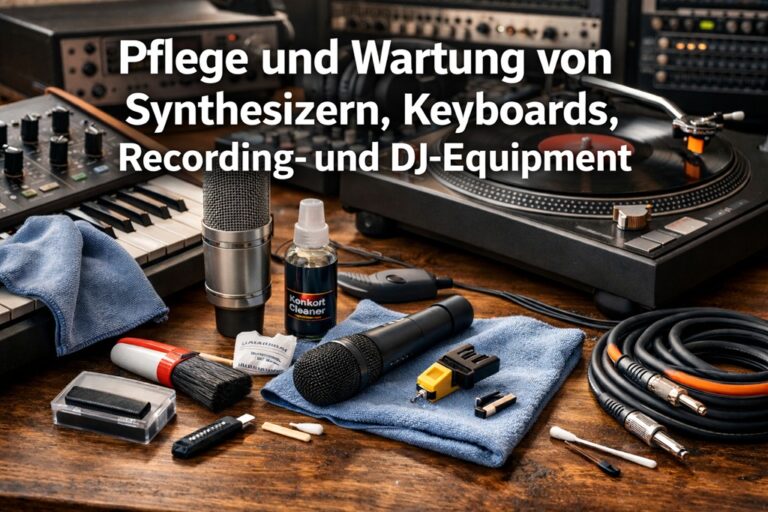 Wie Pflege und Warte ich meinen Synthesizer, Keyboard, Mikrofon und Plattenspieler