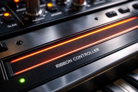 Ribbon-Controller am Synthesizer für Midi Daten