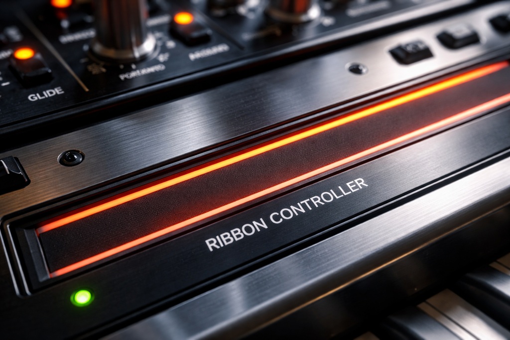 Ribbon-Controller am Synthesizer für Midi Daten