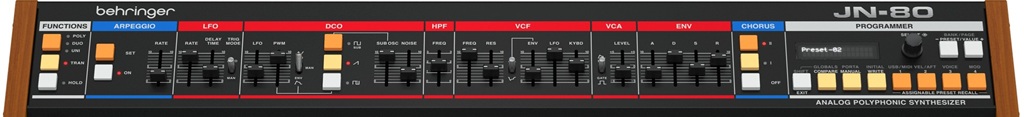 Analoger Synthesizer Behringer JN80 komplettes Bedienfeld