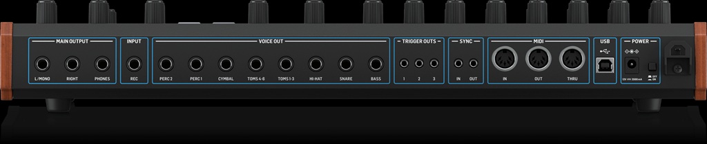 Behringer BMX Rückseite mit Anschlüsse