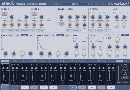 Drum Synthesizer Plugin für DAW von Waldorf Attack 3