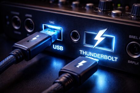 USB Thunderbolt Audiointerface für latenzarme Aufnahmen und Monitoring