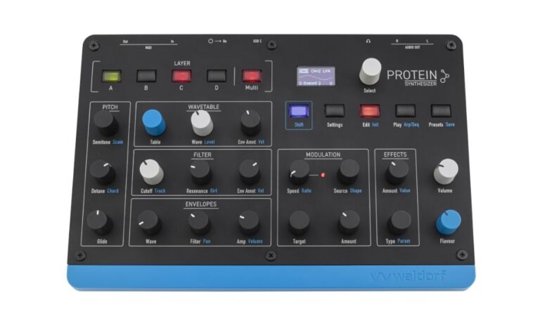 Waldorf Protein im Test – Kompakter Wavetable-Synthesizer