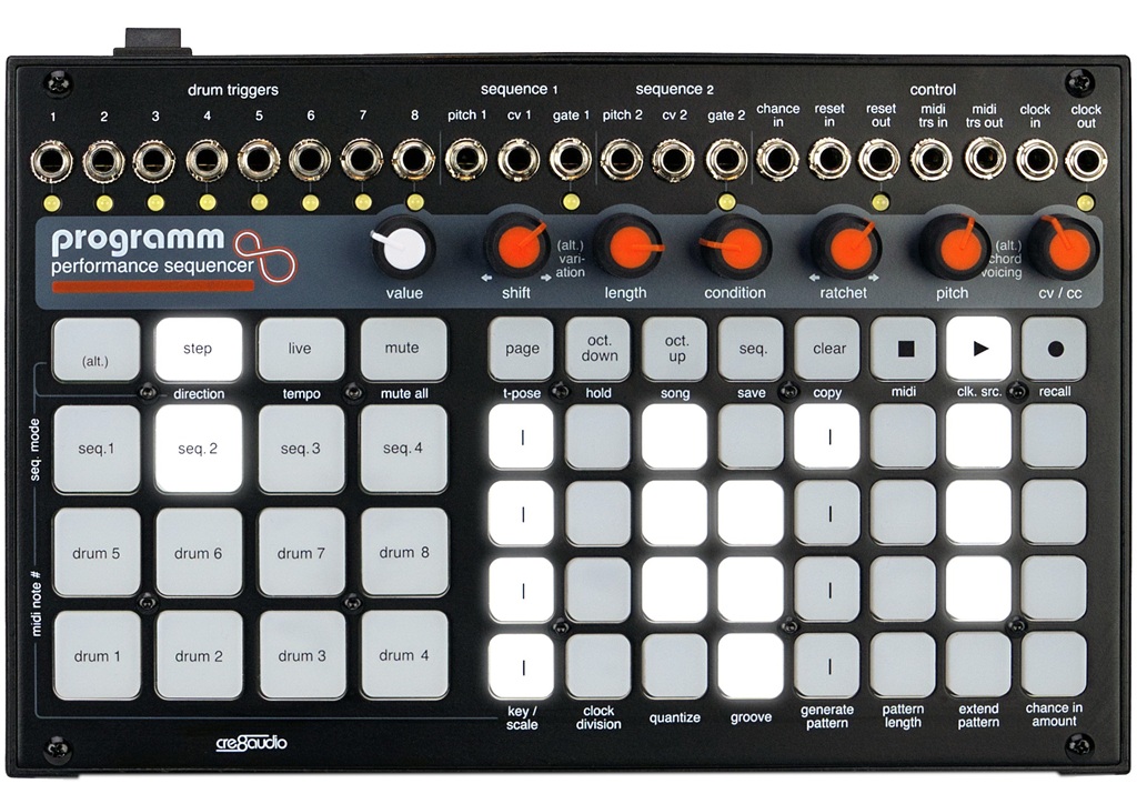 Sequencer Cre8Audio Programm Topansicht