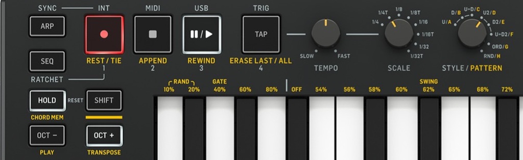 Viele Bedienelemente des Behringer Swing