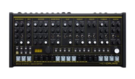 Der Erica Synths Hexdrums kombiniert direkten TR-Style-Sequenzer mit umfangreicher analoger Klangformung und einer klar performanceorientierten Bedienoberfläche.