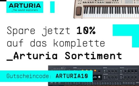 10 % Arturia Rabatt bei MUSIC STORE mit Gutscheincode ARTURIA10 auf Synthesizer, Keyboards und weitere Arturia-Produkte.