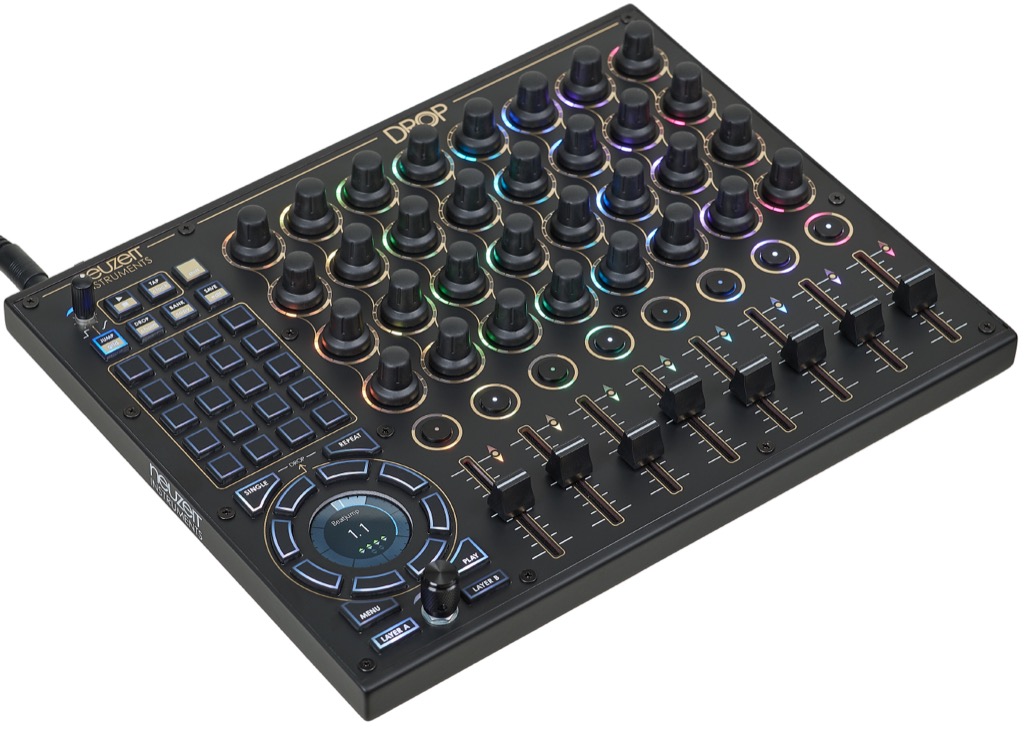 Der Neuzeit Instruments Drop vereint MIDI-Steuerung, Clock-Management und Performance-Kontrolle in einer kompakten Hardware-Zentrale.