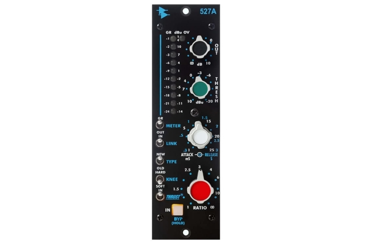 Der API 527A kombiniert Feed-Forward- und Feedback-Kompression in einem 500er-Modul.