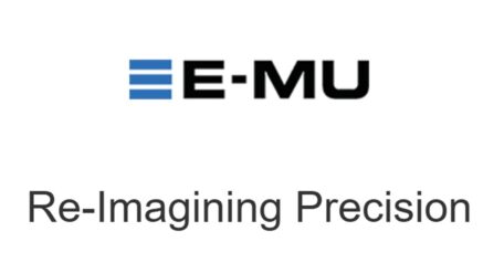 E-MU Logo mit Re-Imagining Precision – Hinweis auf mögliches E-MU Comeback mit neuen Samplern oder Synthesizern