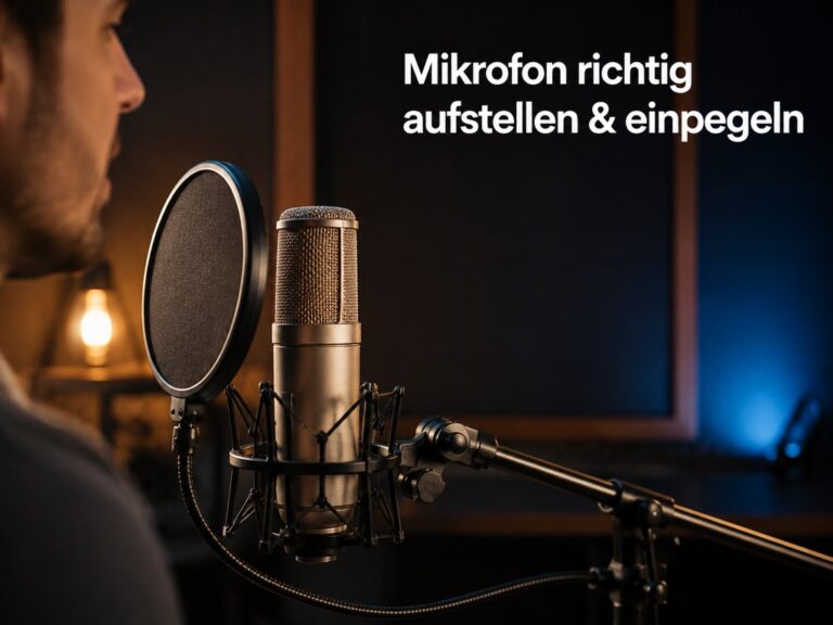 Podcast-Mikrofon richtig aufstellen und einpegeln: So gelingen klare Sprachaufnahmen