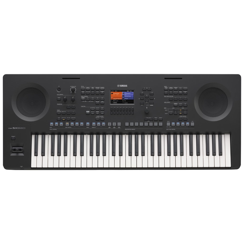 Das Yamaha PSR-SX620 kombiniert 61 anschlagdynamische Tasten, integrierte Lautsprecher und eine umfangreiche Arranger-Sektion.